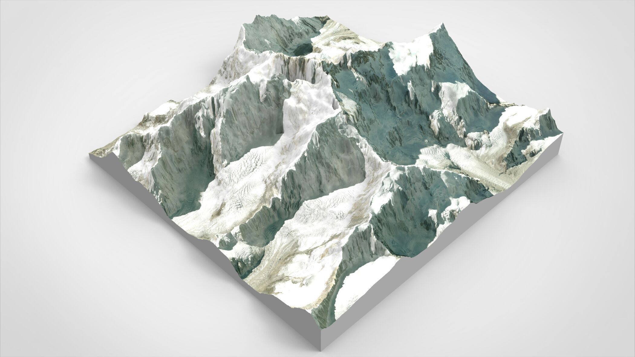 Mountain landscape Kanchenjunga Himalayas 3D model_4