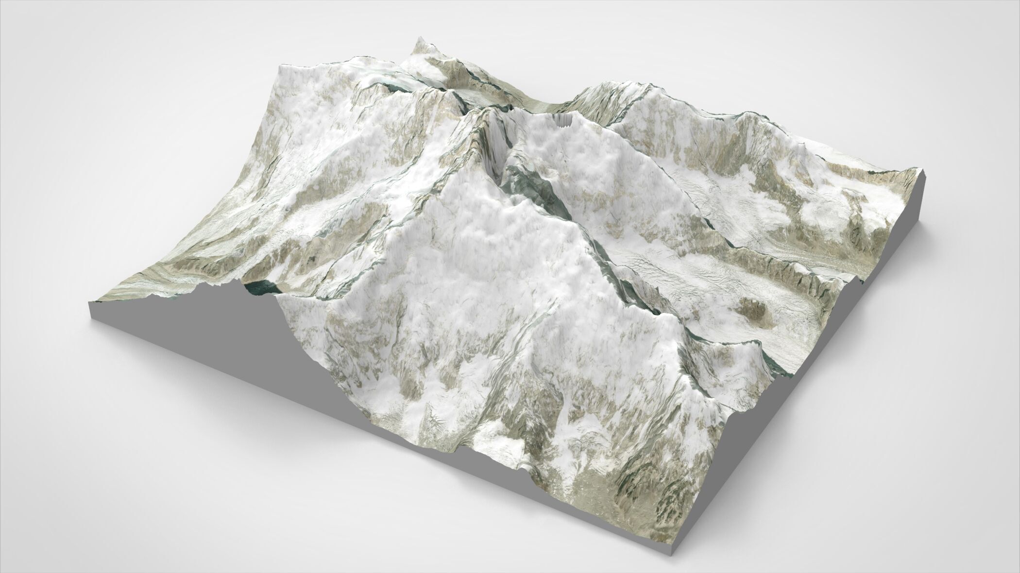 Mountain landscape Kanchenjunga Himalayas 3D model_2