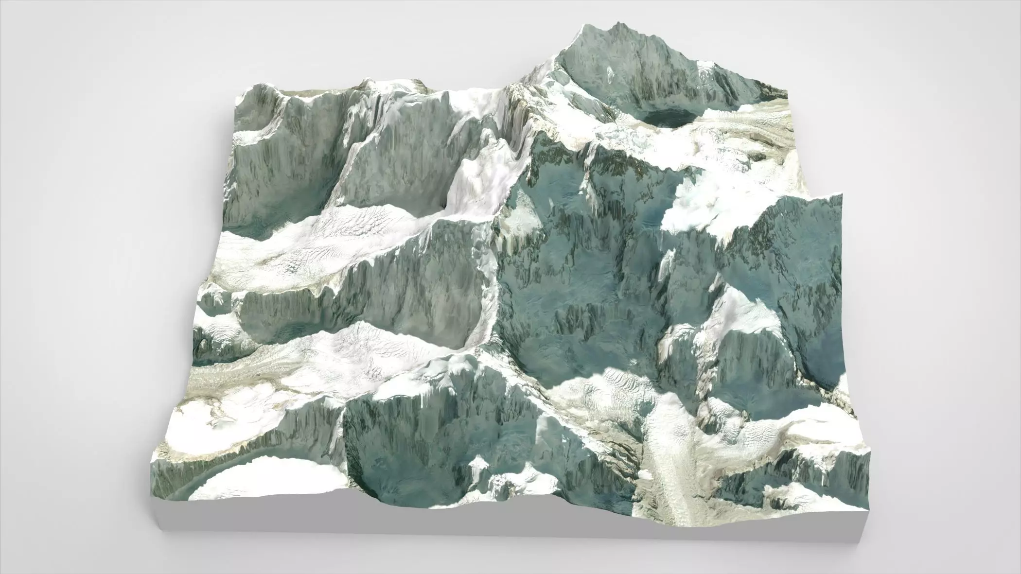Mountain landscape Kanchenjunga Himalayas 3D model_0
