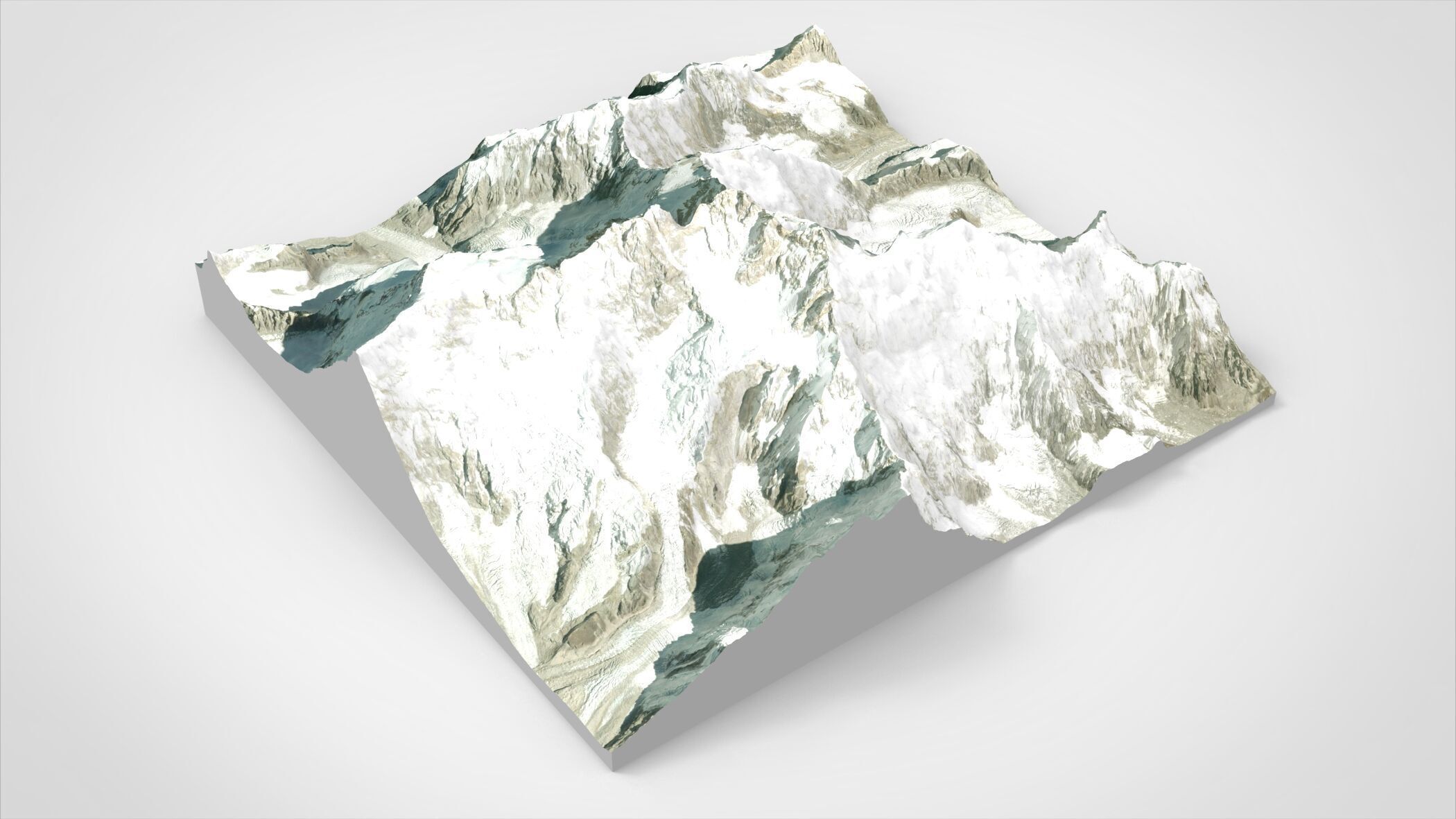 Mountain landscape Kanchenjunga Himalayas 3D model_5