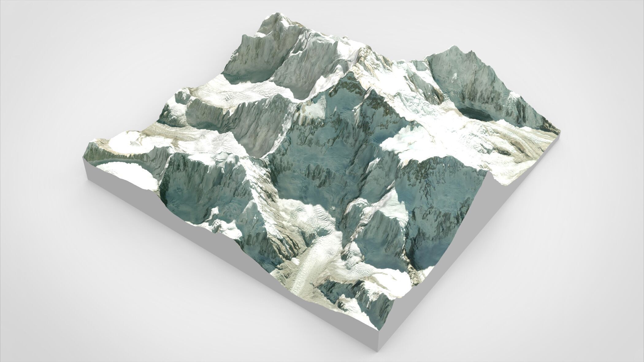 Mountain landscape Kanchenjunga Himalayas 3D model_6