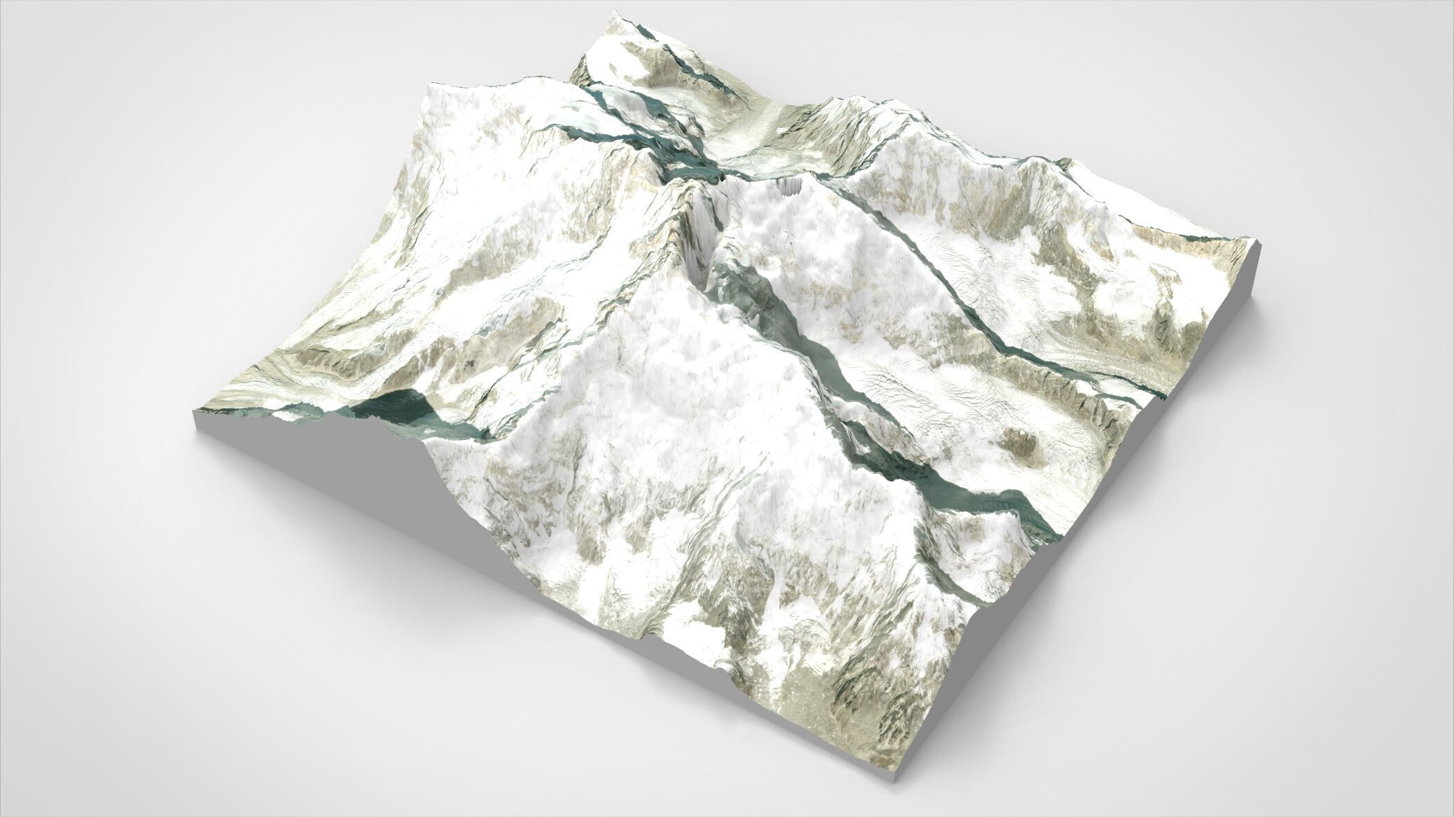 Mountain landscape Kanchenjunga Himalayas 3D model_7
