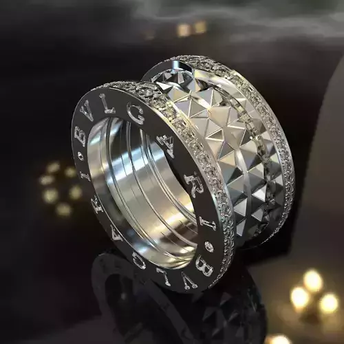 Bvlgari B1zero Ring With Pyramids