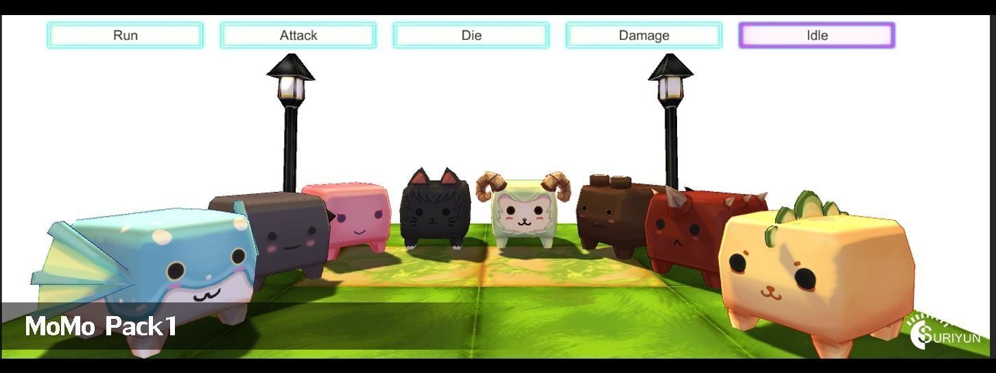 MoMo Pack Low-poly 3D model_0