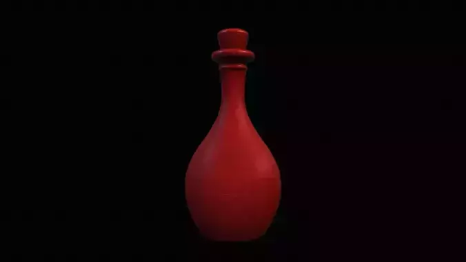 3d Model Laboratory Scene With Glowing Mystic Essence Potion