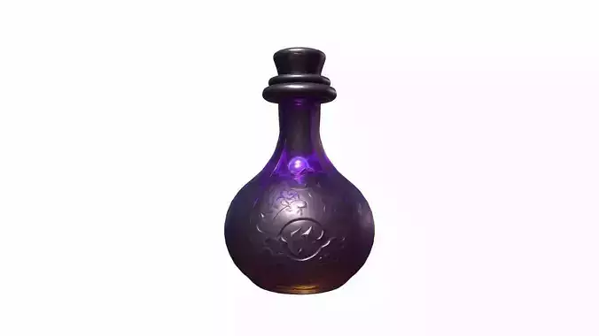 3d Model Laboratory Scene With Glowing Mystic Essence Potion