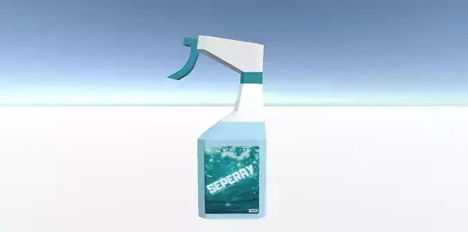 Low Poly Spray Bottle - Game Ready 3D Model
