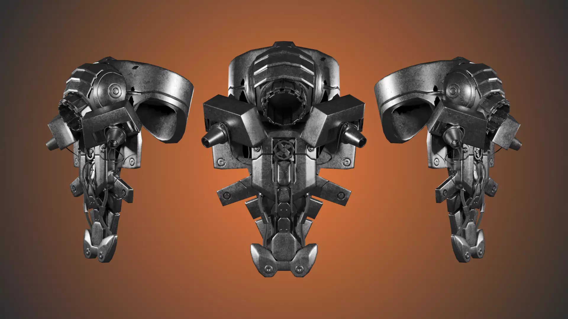 Jetpack Low-poly 3D model_0
