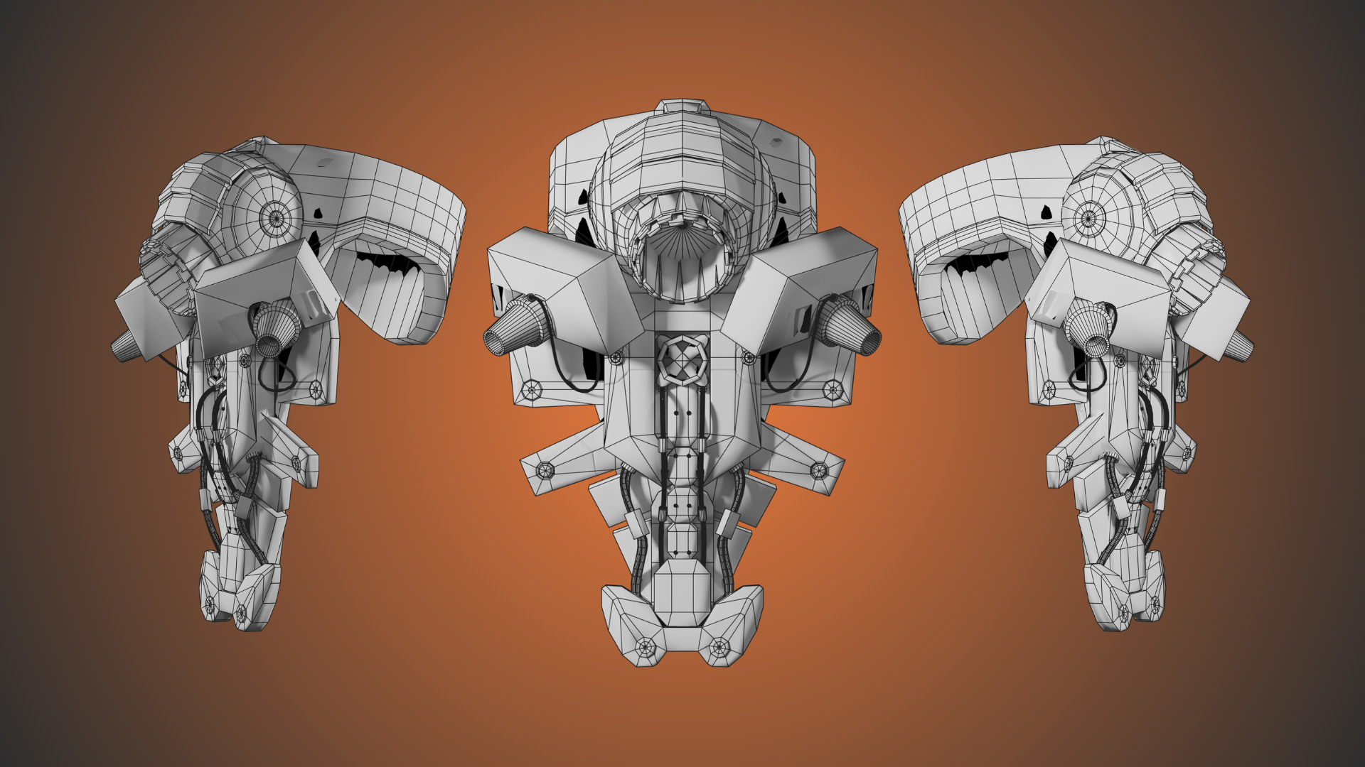 Jetpack Low-poly 3D model_1