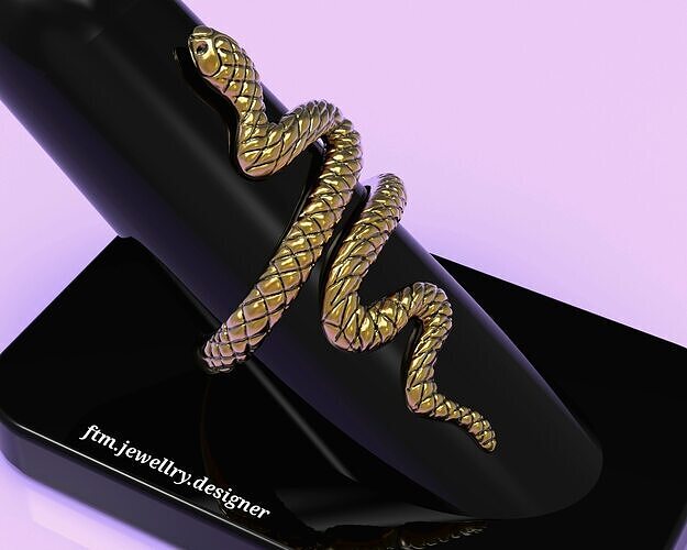 snake ring Free 3D print model
