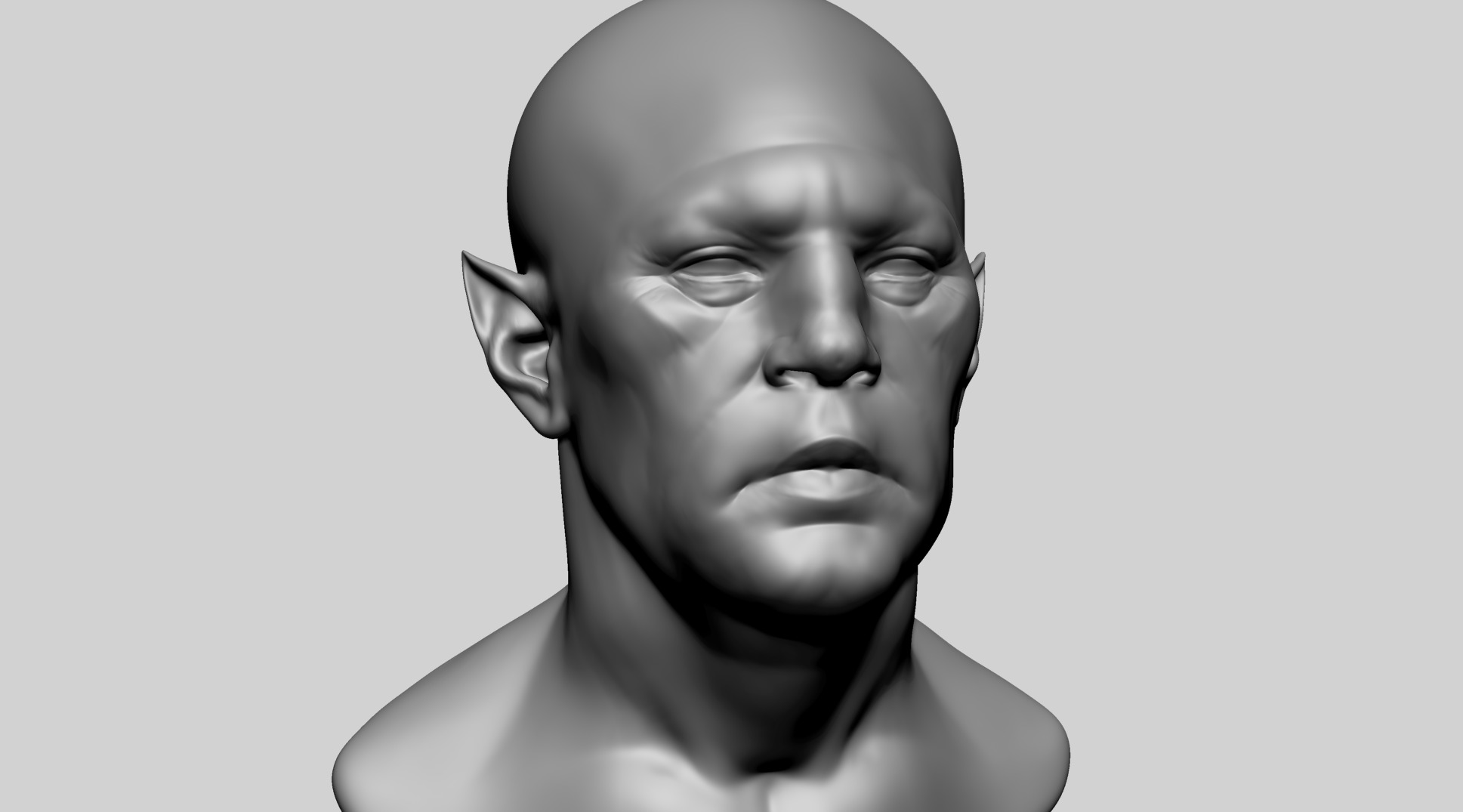 Male Creature Head B 3D model_8