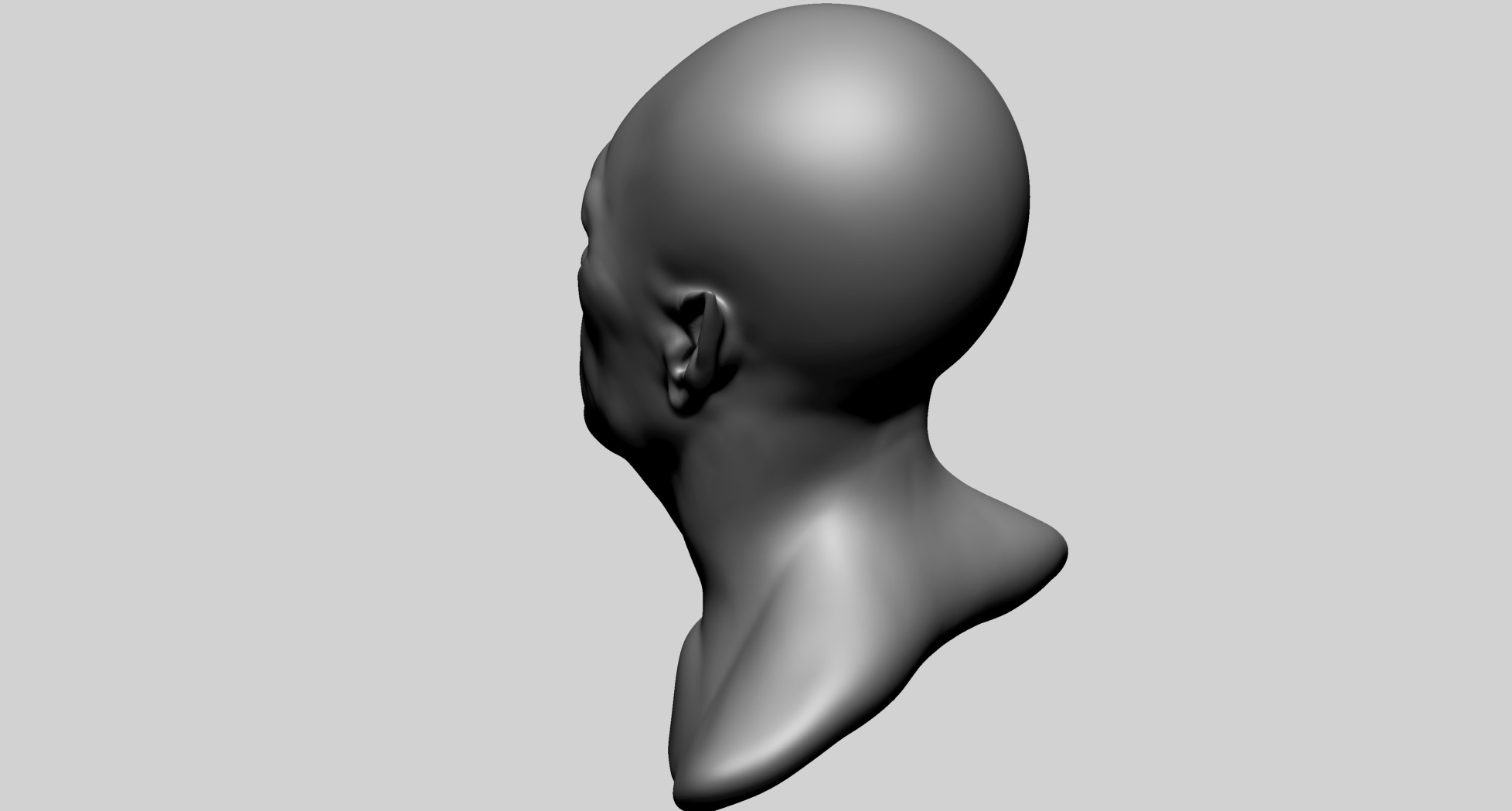 Male Creature Head B 3D model_5
