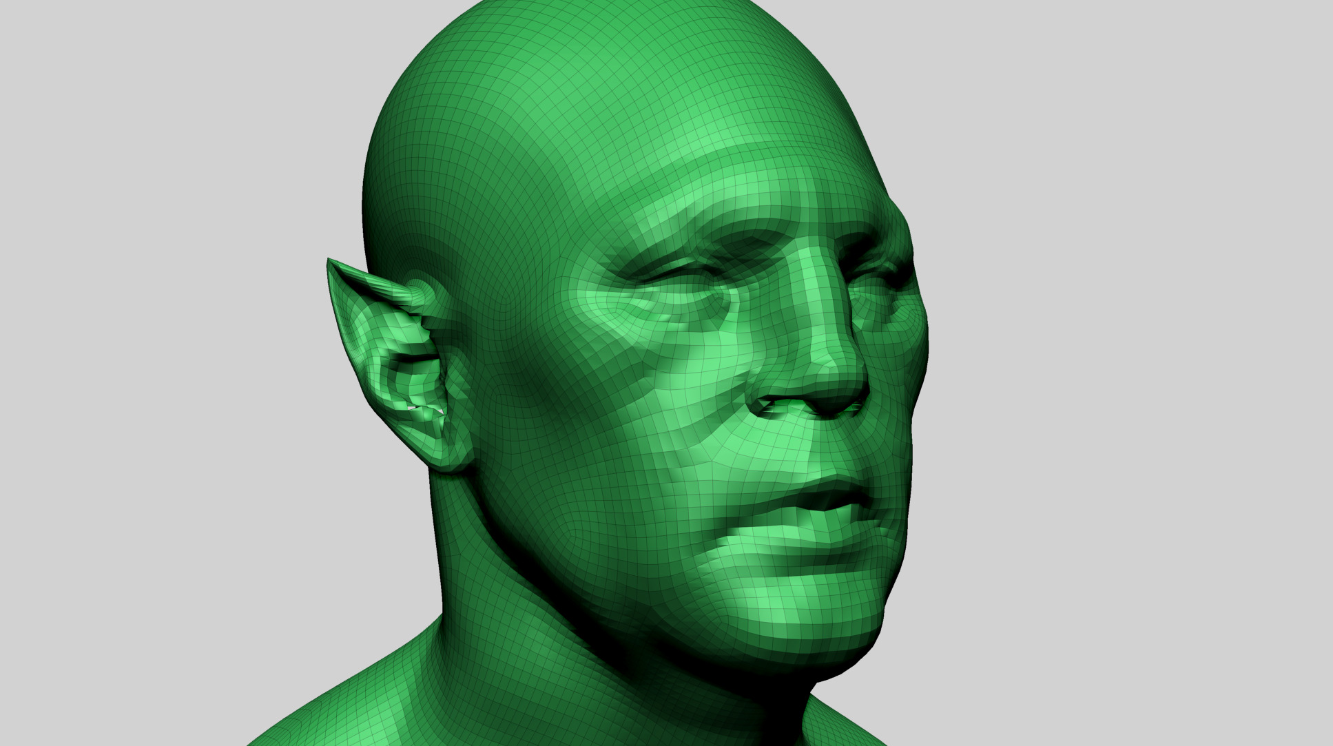 Male Creature Head B 3D model_10
