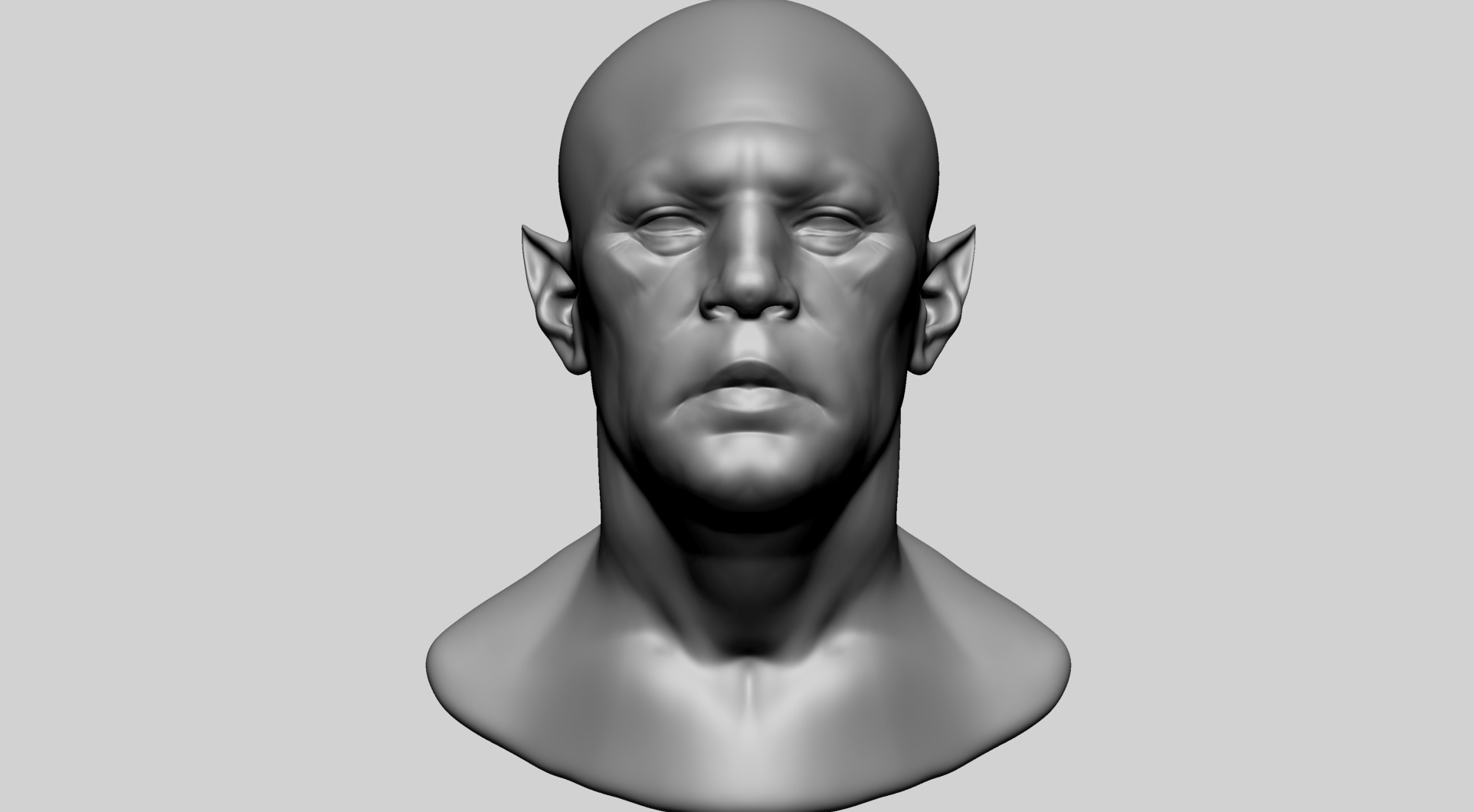 Male Creature Head B 3D model_7
