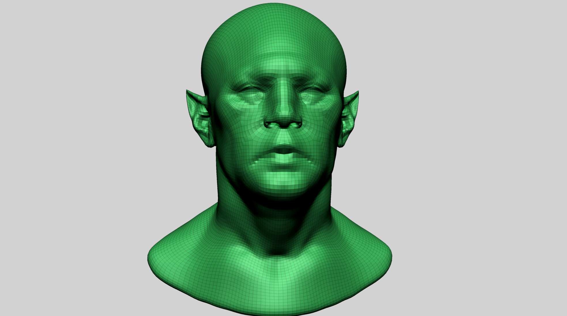Male Creature Head B 3D model_11
