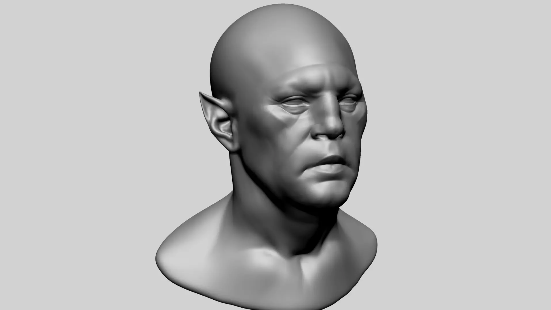 Male Creature Head B 3D model_0