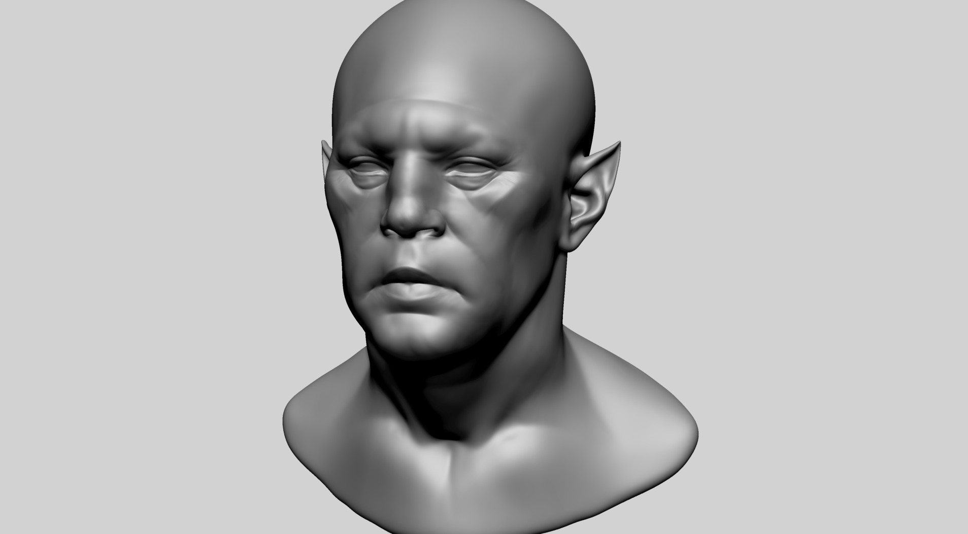 Male Creature Head B 3D model_6