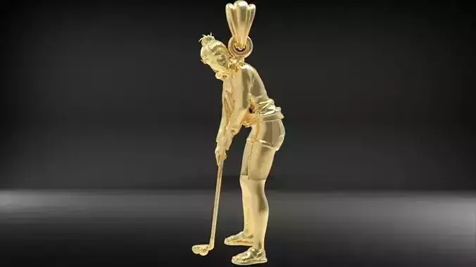 Golf Player Pendant