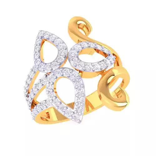 Printable 3D jewelry model of Lady diamond ring