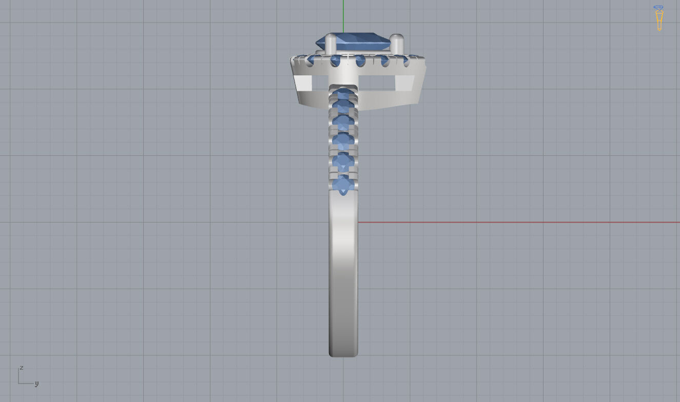 Engagement Ring 3D print model_11