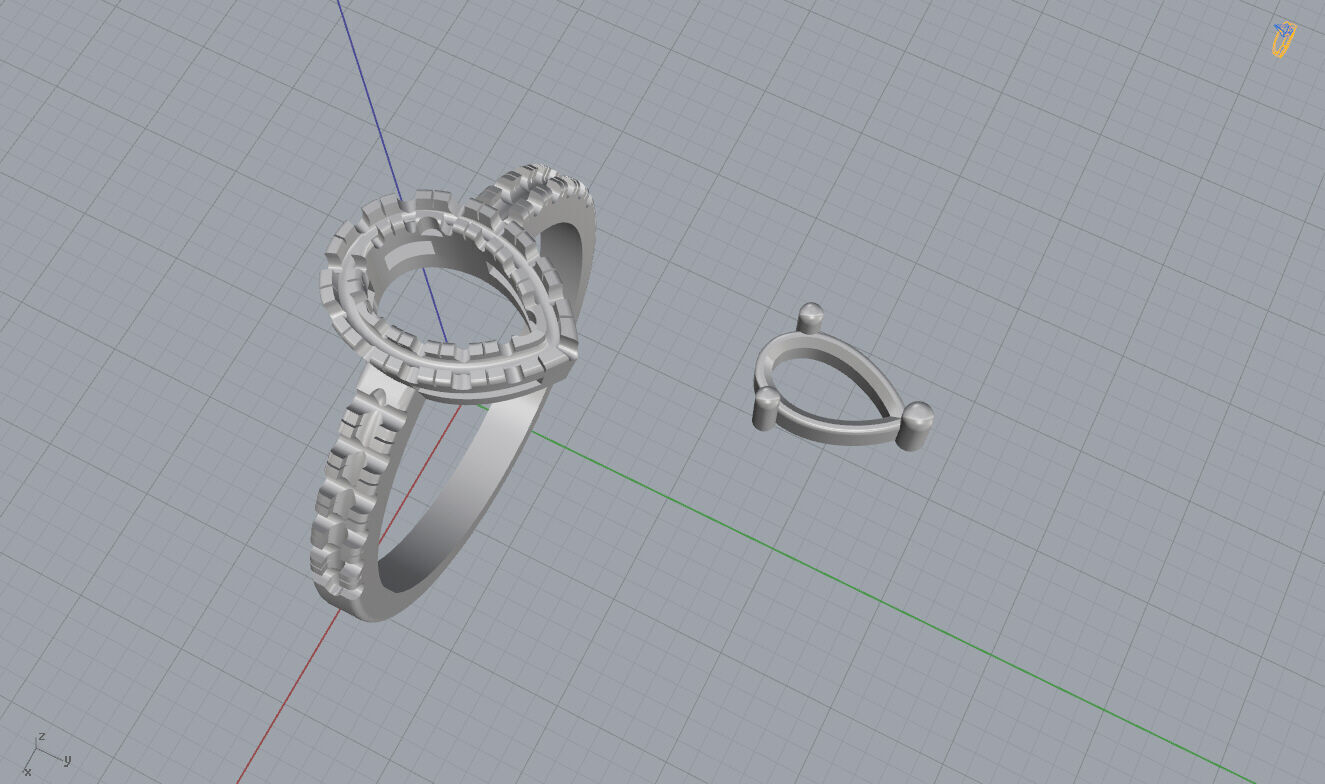 Engagement Ring 3D print model_8