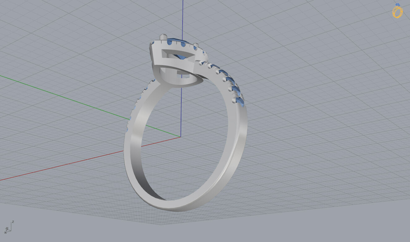 Engagement Ring 3D print model_14