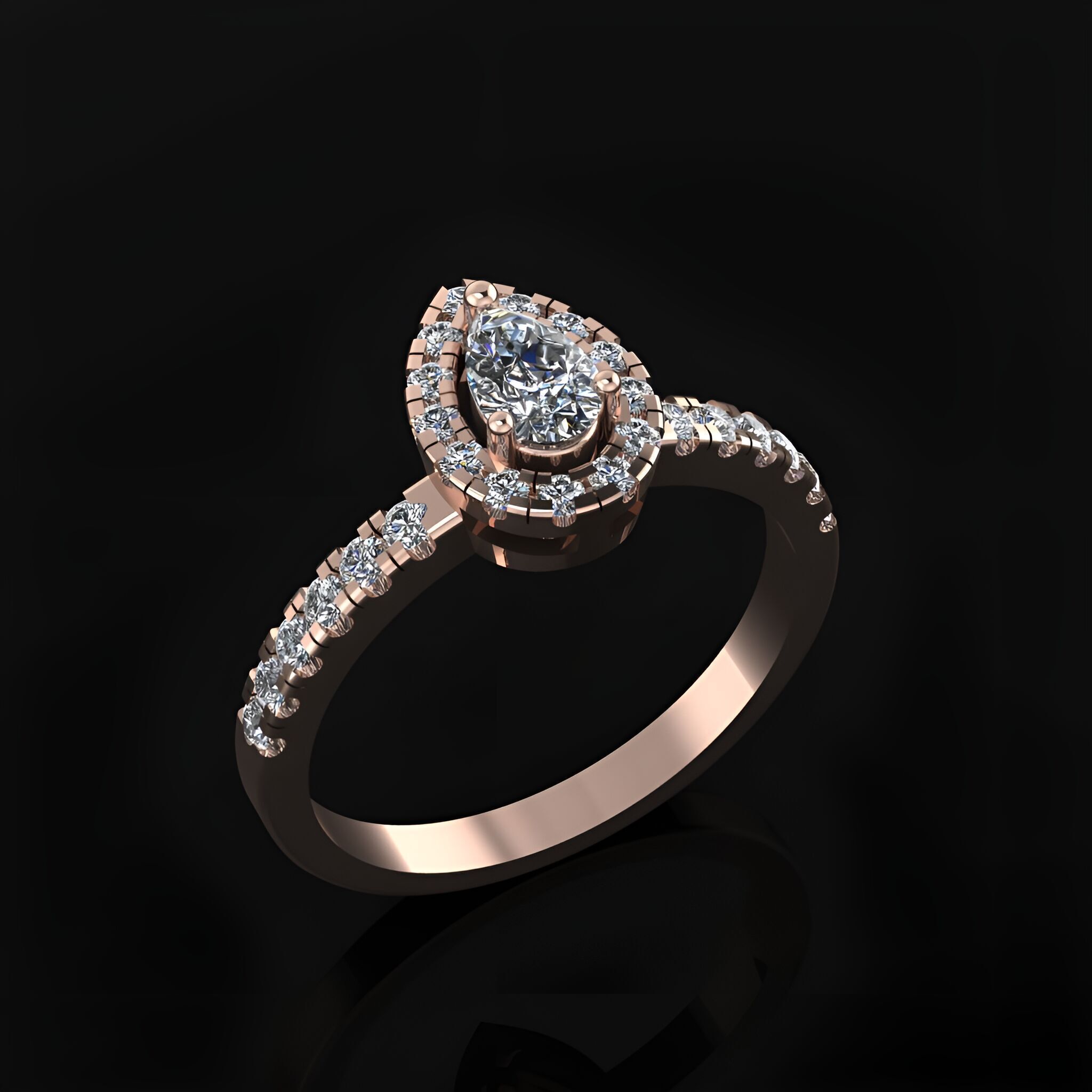 Engagement Ring 3D print model_2