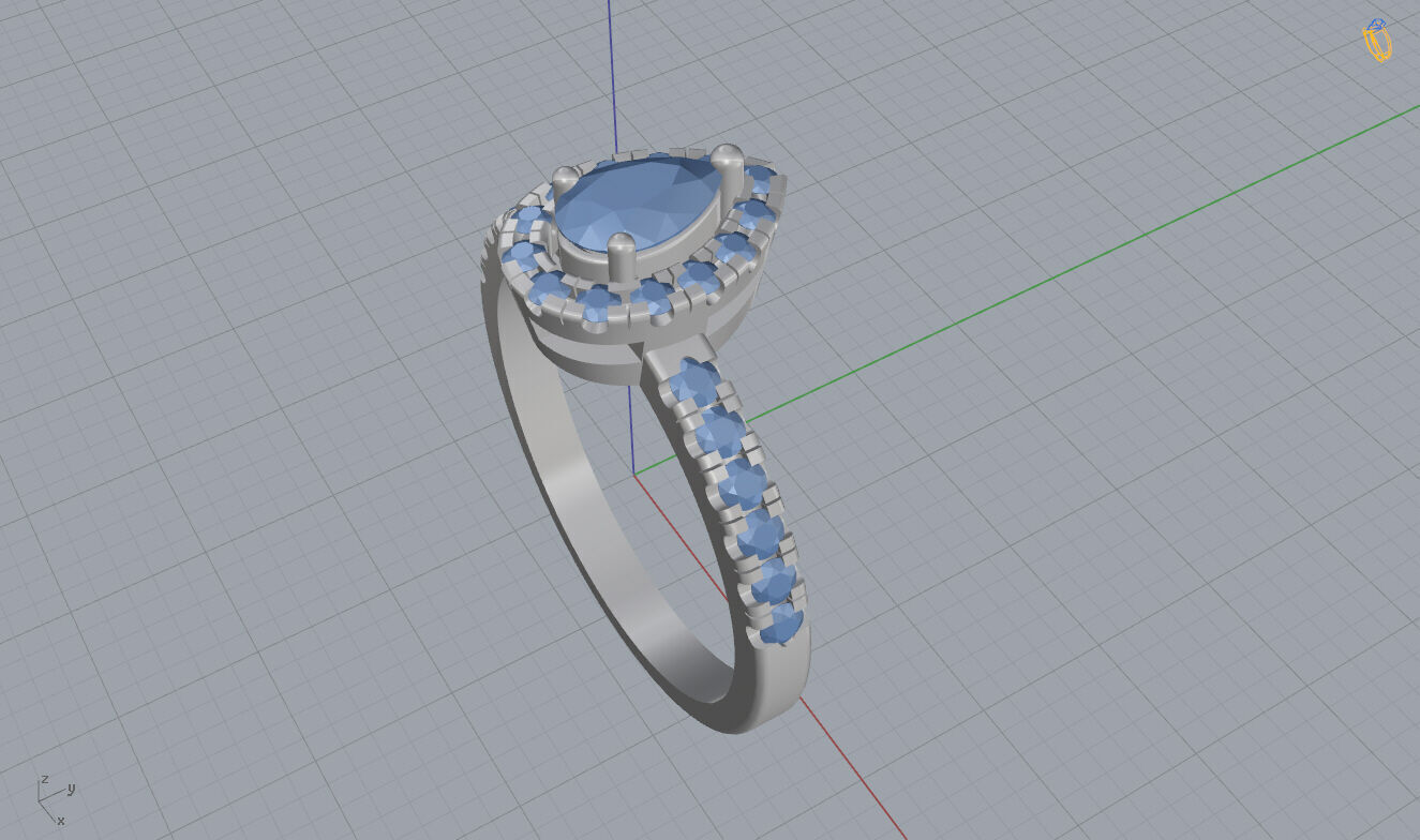 Engagement Ring 3D print model_12