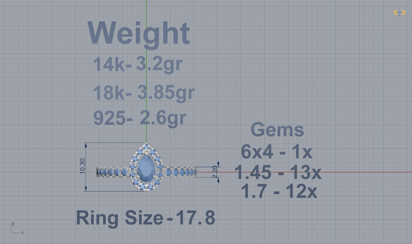 Engagement Ring 3D print model_4