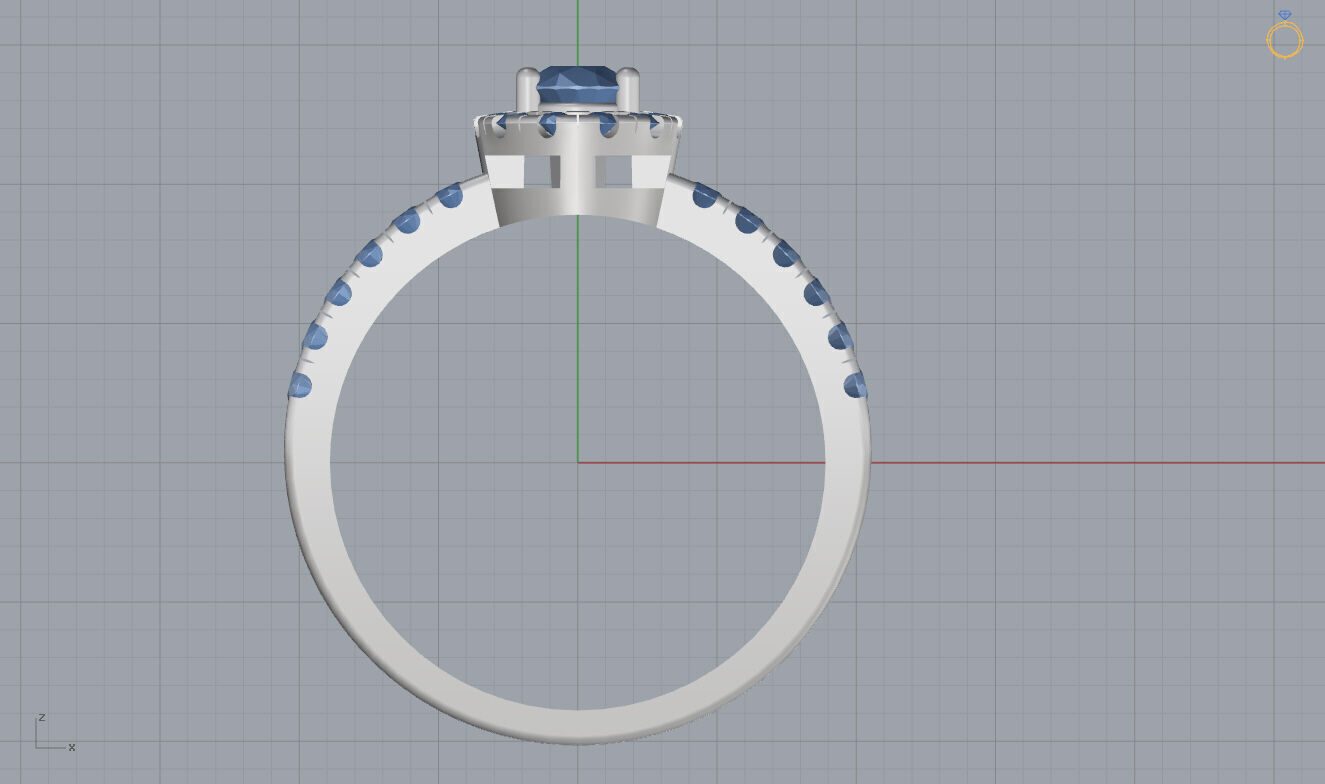 Engagement Ring 3D print model_10