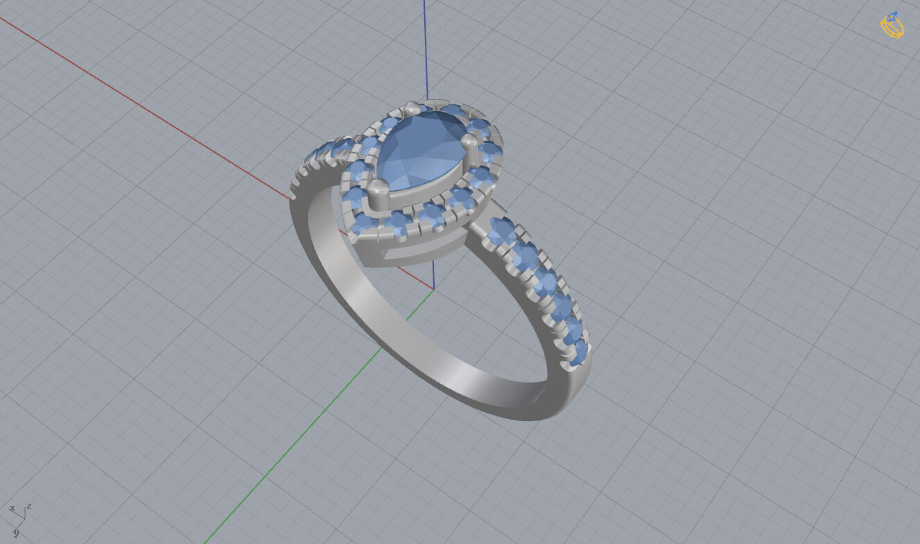 Engagement Ring 3D print model_13