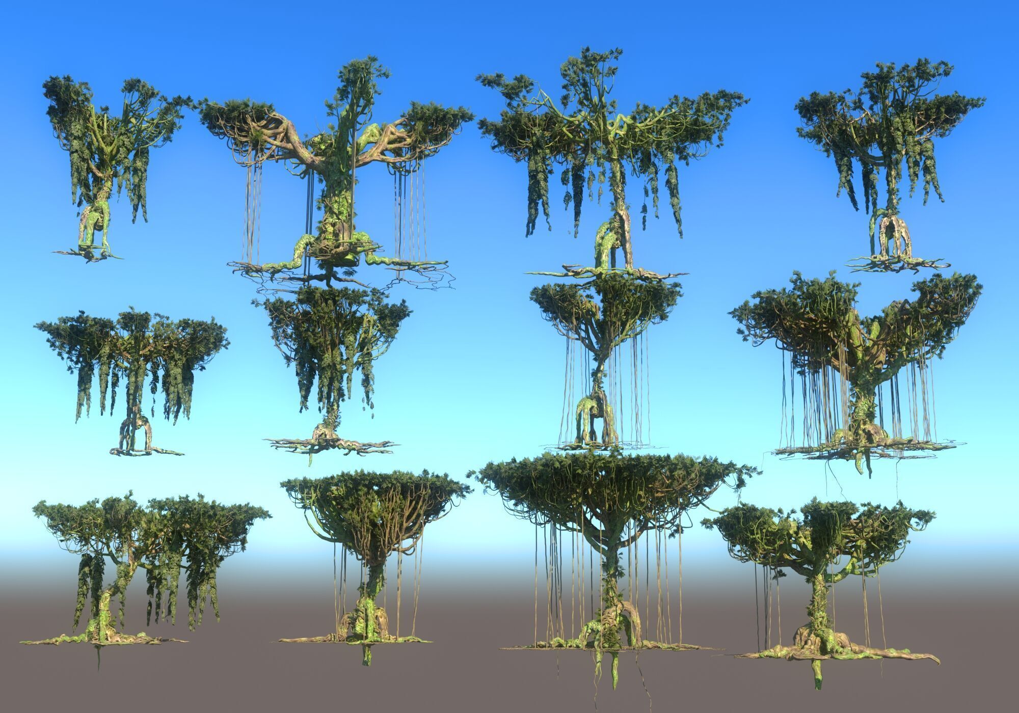 Rainforest Pack 12 Low-poly 3D model_19