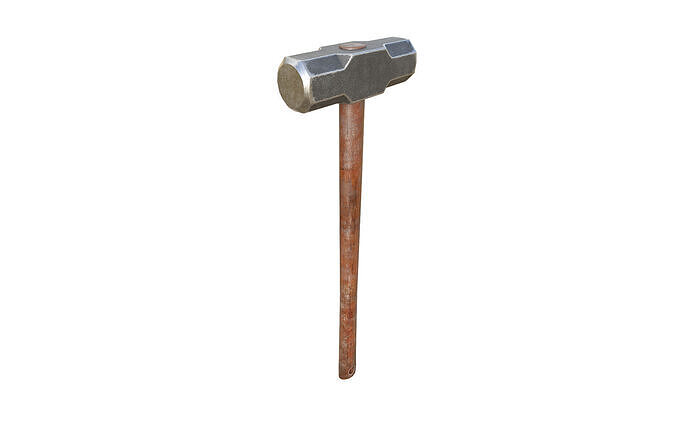 Sledgehammer Low-poly 3D model