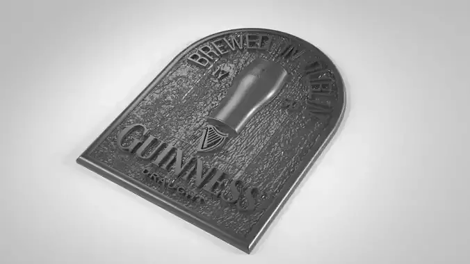 A Guinness Advertising Sign 3D print model