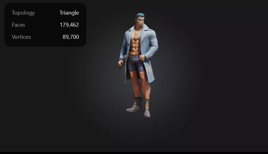 Male Character For AAA Games 3D model