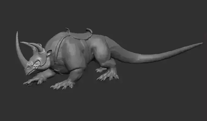 MCFARLANE Komodo Rhino- 3d scanned toy for educational purpose