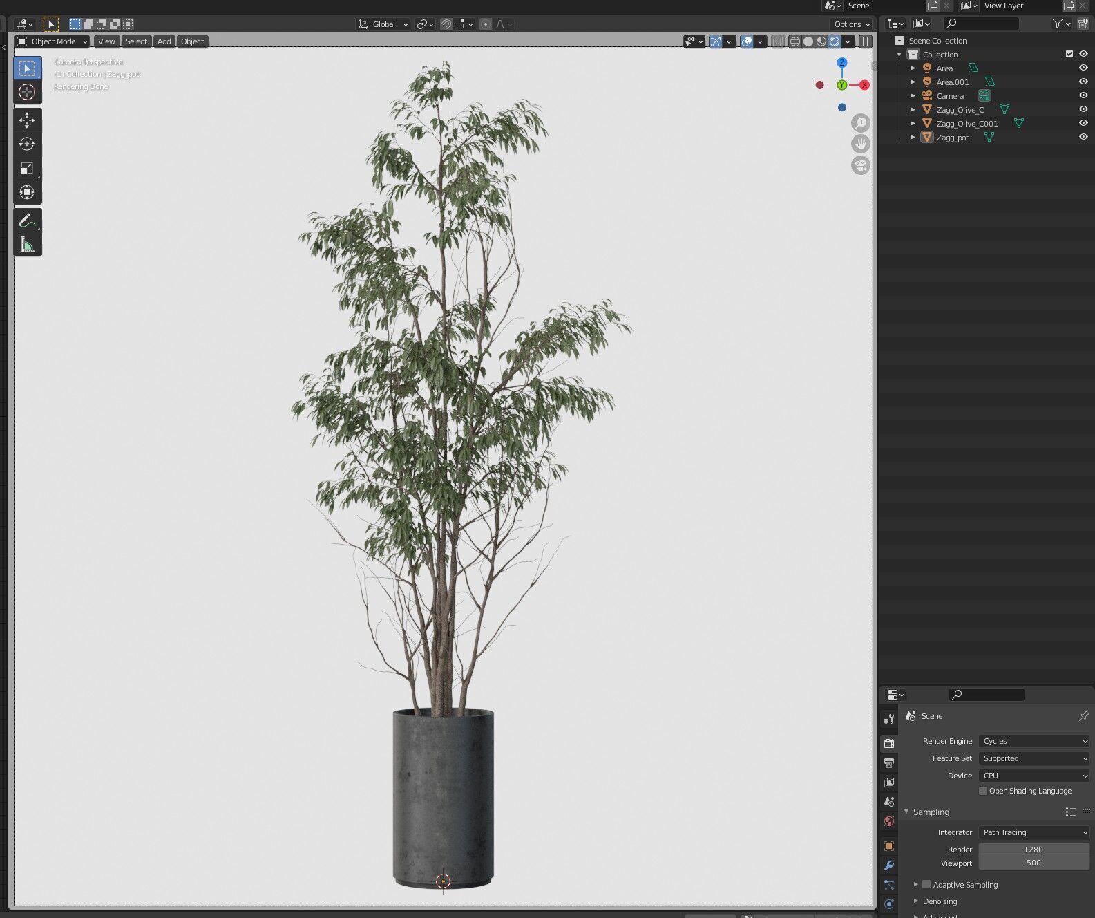 Plants collection 1193 3D model_6