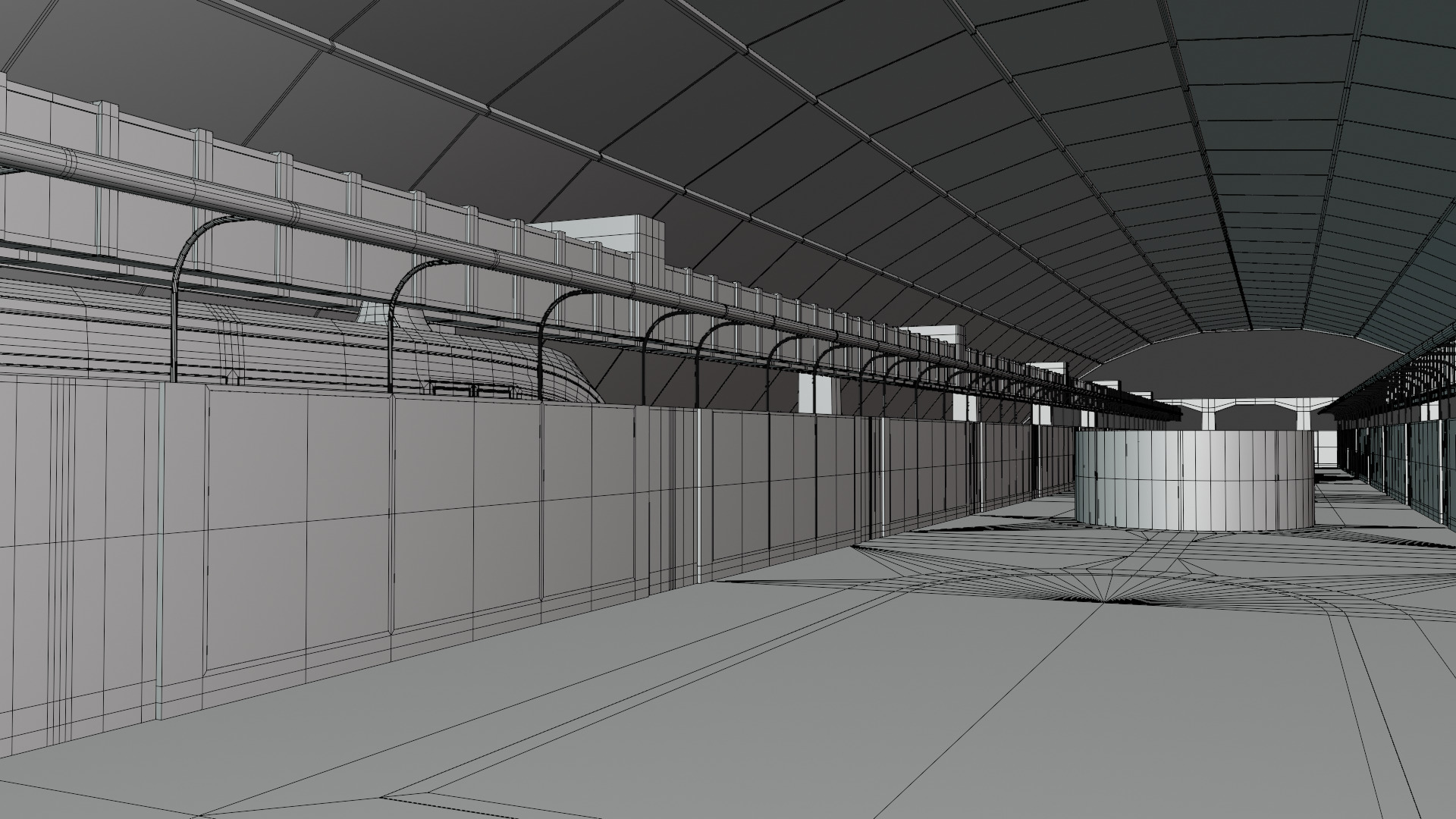 Elevated train station 2025 3D model_8