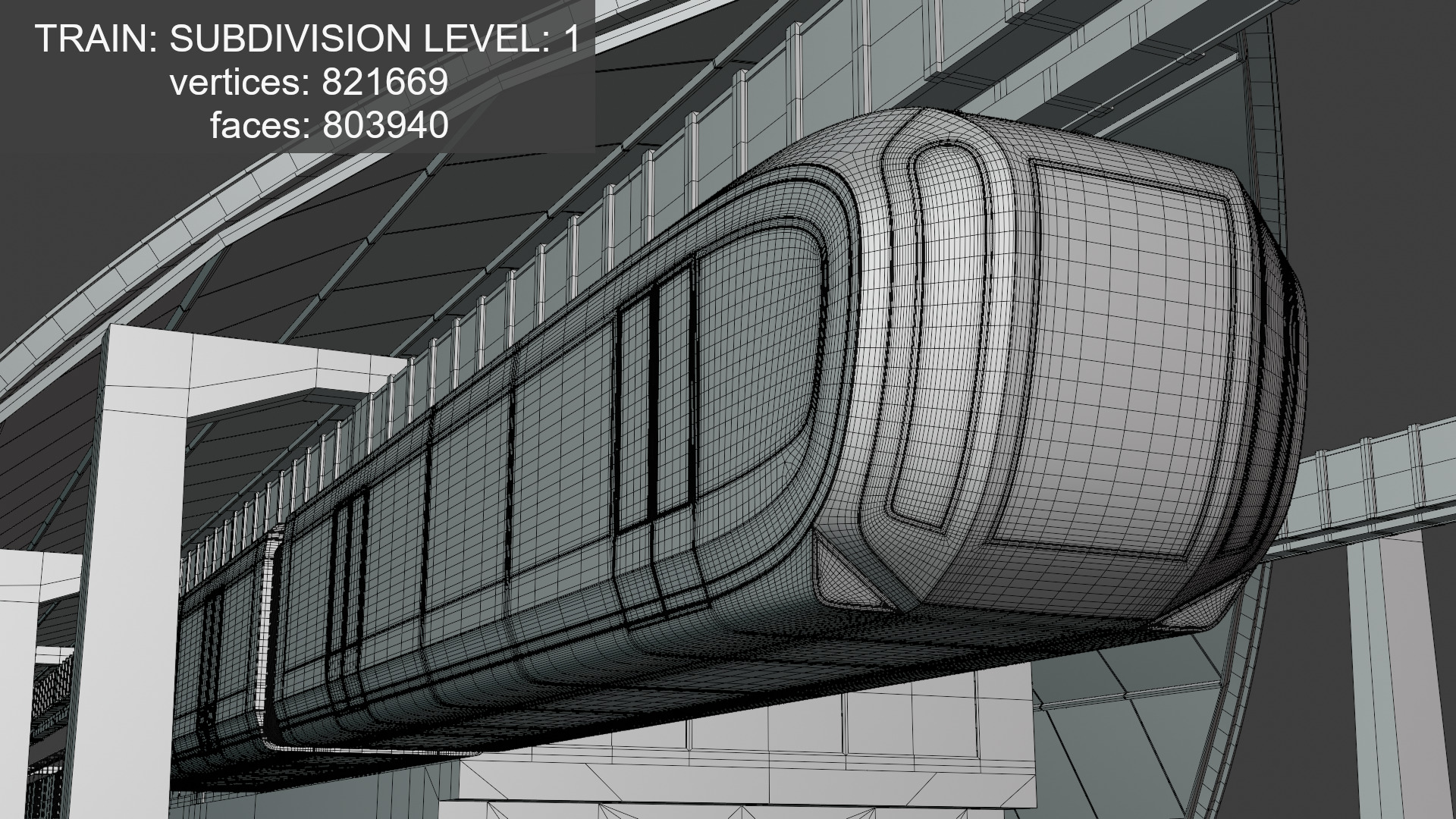 Elevated train station 2025 3D model_5