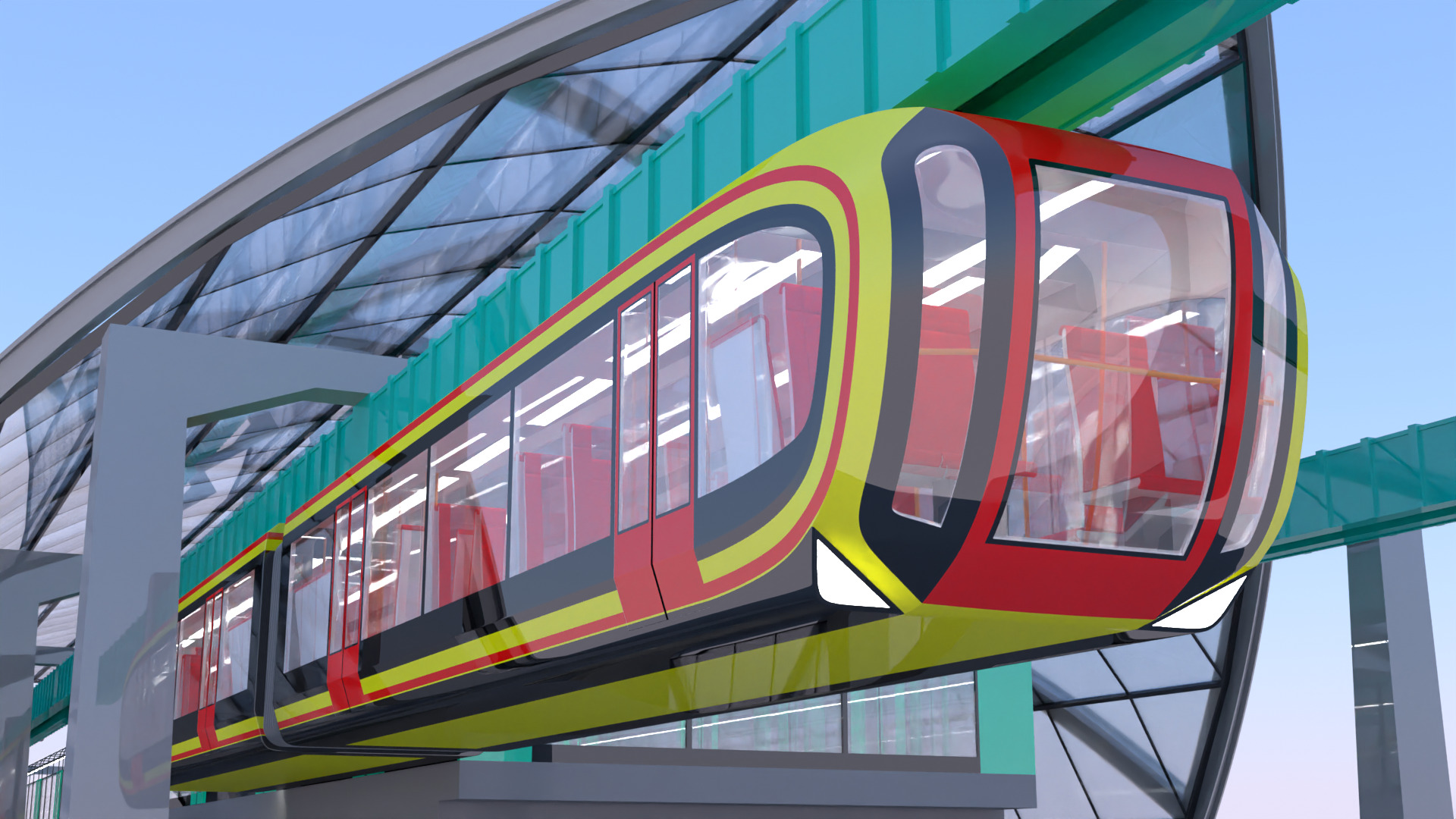 Elevated train station 2025 3D model_3