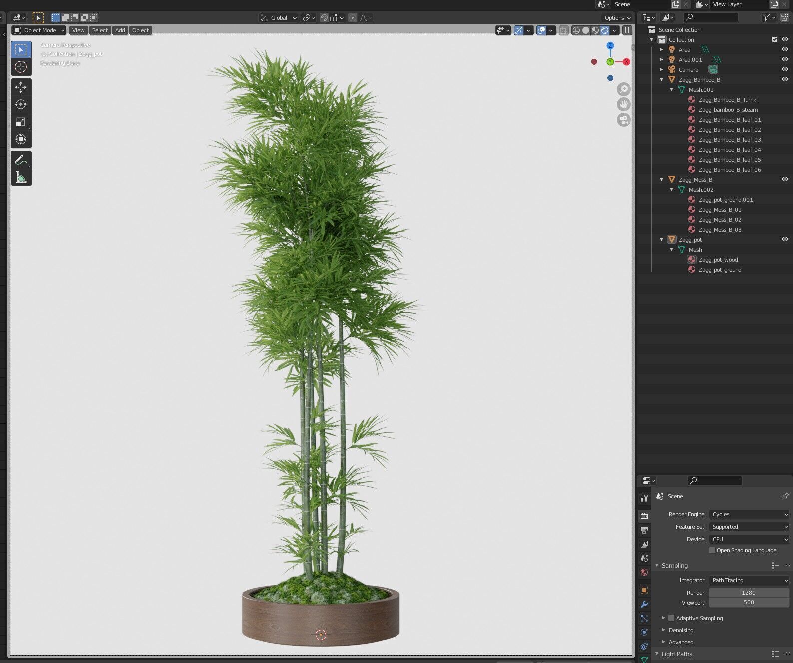 Plants collection 1194 3D model_6