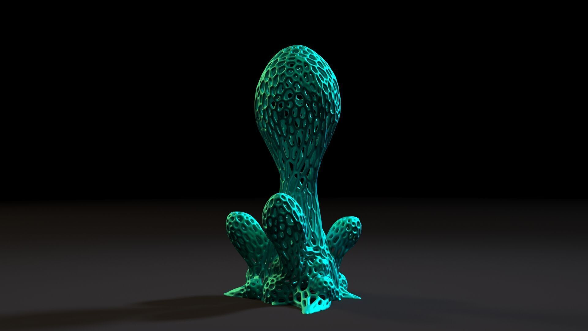 Alien plant 3D print model_4