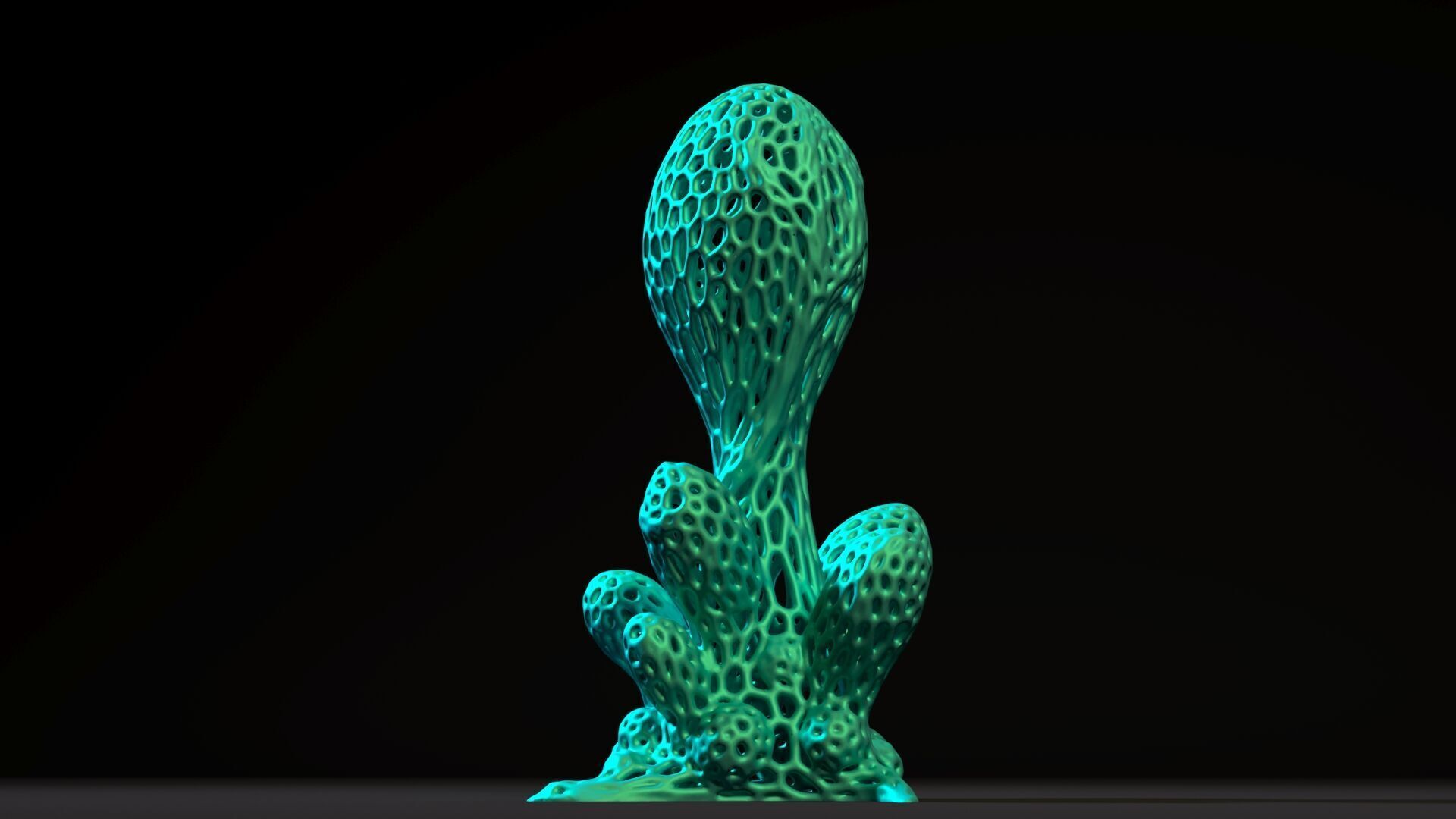 Alien plant 3D print model_9