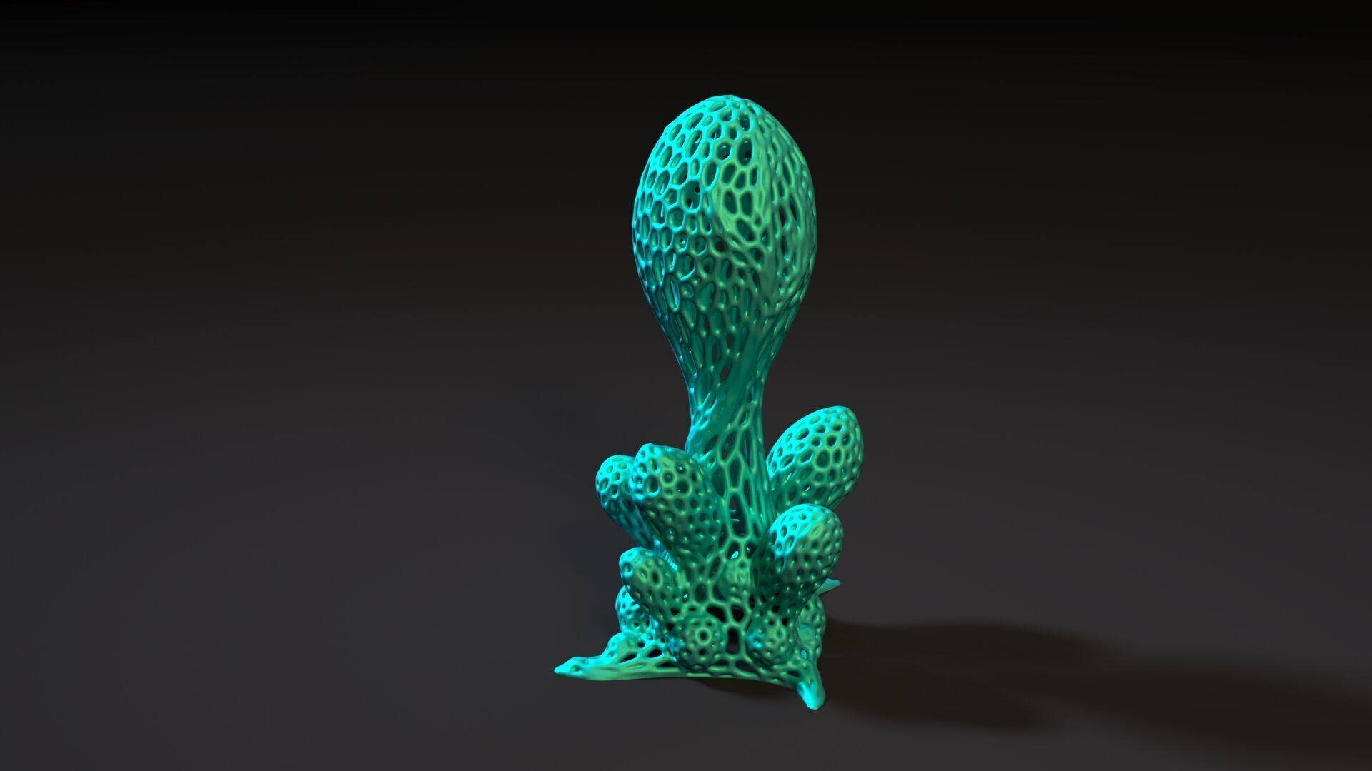 Alien plant 3D print model_1