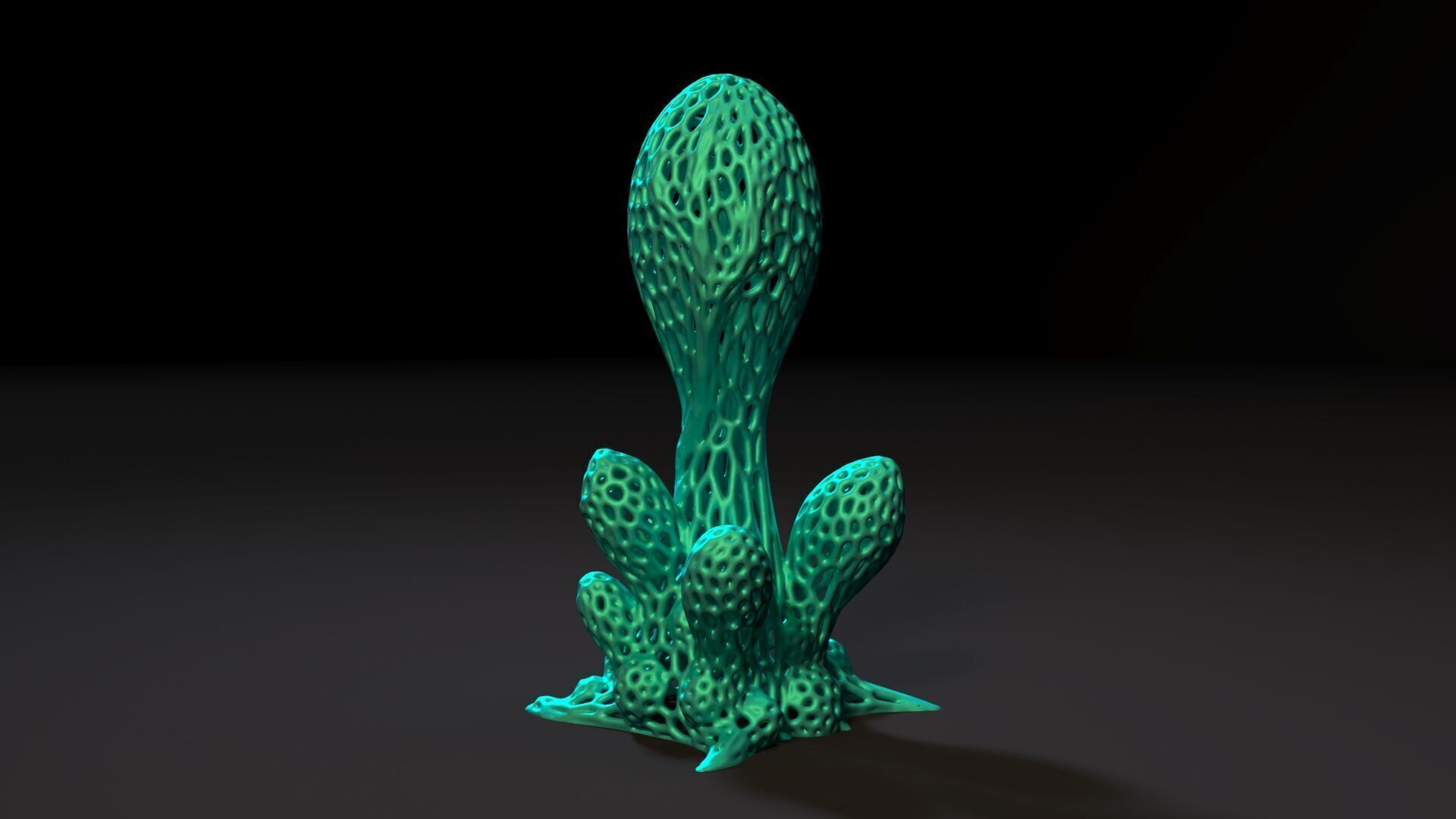 Alien plant 3D print model_2