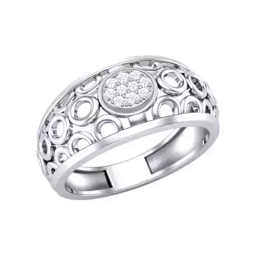 Printable 3D jewelry model of Lady diamond ring