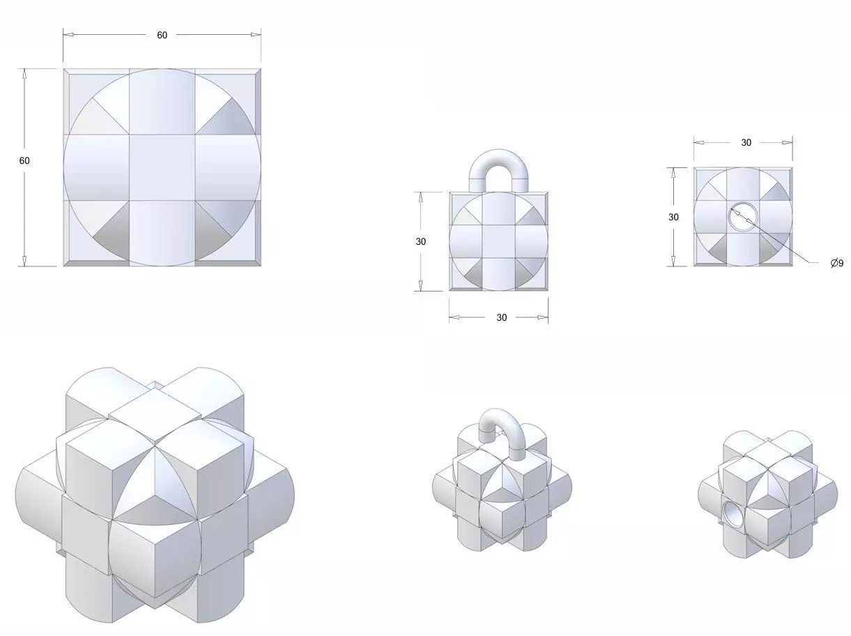 Cube as decoration for the 3D print 3D print model