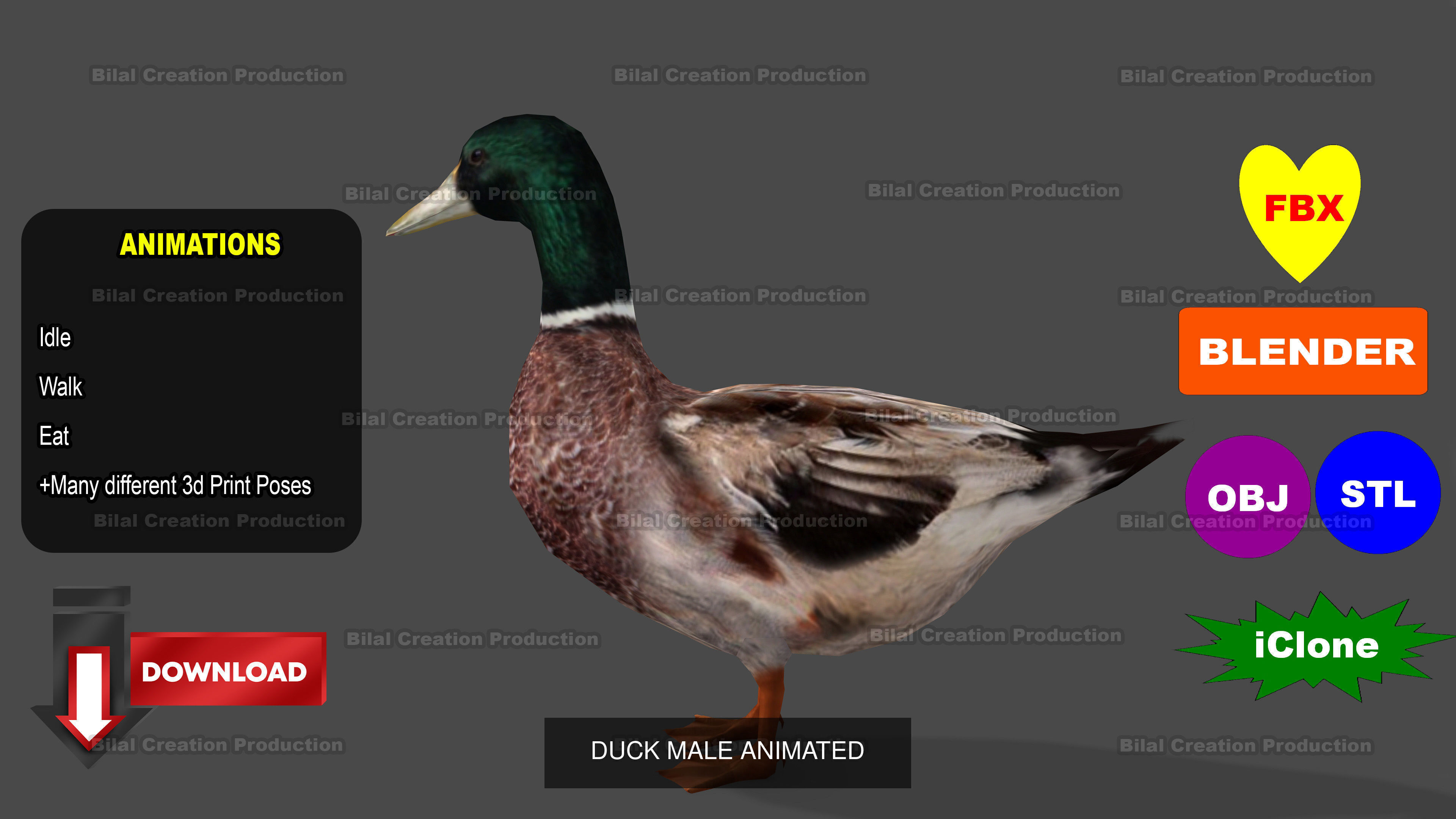 32 PACK OF REALISTIC WILD ANIMALS 3D Model Collection_63