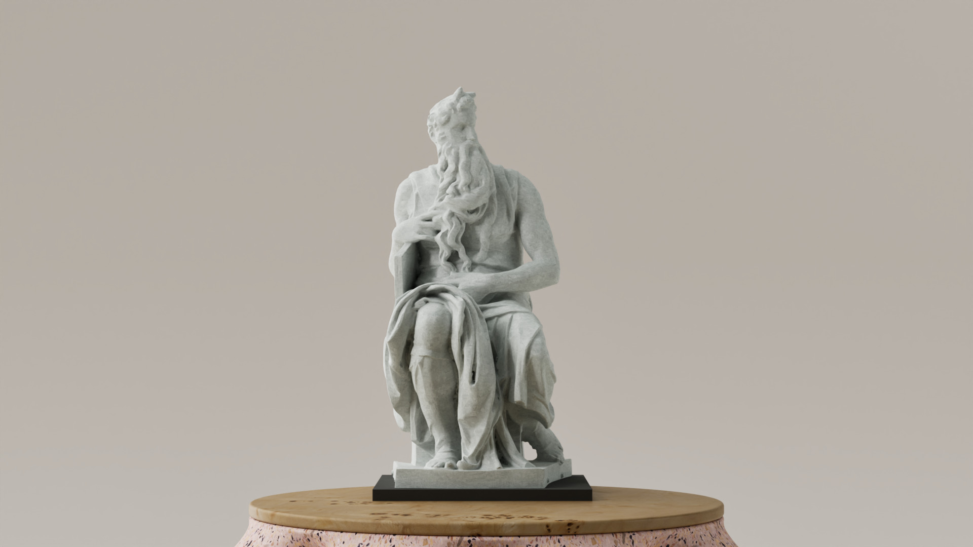 Escultura de miguel angel - moises 3D print model_1