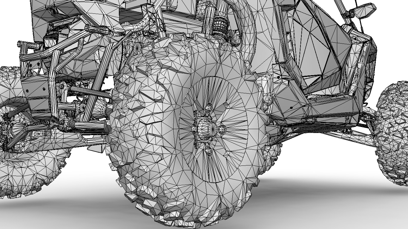 Polaris RZR 4x4  Low-poly 3D model_12